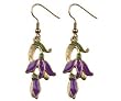 Flower Vine Earrings - Pewter - 1.25'' Height