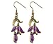 Flower Vine Earrings - Pewter - 1.25'' Height