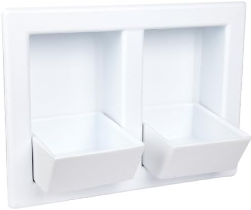 Designer Pet Eatery In-Wall Pet Bowl - White by Designer Pet Eatery