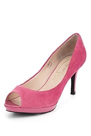Autograph Suede Wide Fit Peep Toe Platform Shoes with Insolia®