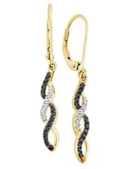 Real Diamond Earrings 0.32CTW DIAMOND FASHION EARRING Yellow-gold 14K