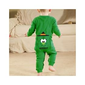 Personalized Infant Halloween Long Johns - Witch