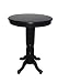 Pedestal Pub Table with Solid Top in Black Finish