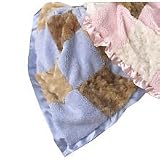 Cocalo Novelty Textured Patchwork Blanket - Blue and Cocoa
