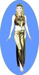 Egyptian Cleopatra Costume in Shiny Gold Lame'