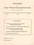 Transactions of the Royal Martian Geographical Society: Volume 1, Number 4 (Space 1889)