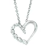 18K .30 CTW Diamond Journey Heart Pendant