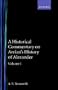 A Historical Commentary on Arrian's History of Alexander, Vol. 1: Books I-III