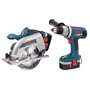 Factory-Reconditioned Bosch 93618DC-RT 18-Volt Brute Tough Hammer Drill/Circular Saw