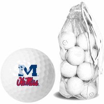 Mississippi Miss) Rebels 15 Golf Ball Clear Pack
