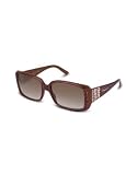 Salvatore Ferragamo Swarovski Crystal Decorated Temple Sunglasses brown/Shaded brown