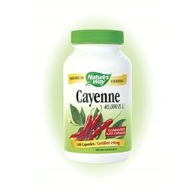 Cayenne 40,000 HU 180 Caps ( Capsicum annuum ) Nature's Way by Nature's Way
