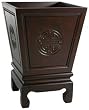 Fine Wedding Anniversary Gift Ideas - 18" Qing Rosewood Flower Pot Planter & Stand w/ Shou Symbol