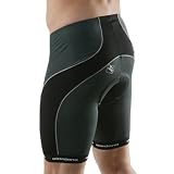 Giordana 2008 Men's Silverline Cycling Shorts - Grey and Black w Silver Sitches- GI-SHRT-SILV-GYBK at Giordana
