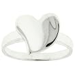 Abstract Heart Ring in Solid Sterling Silver 925