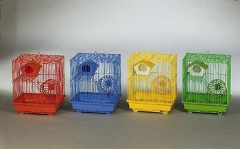 2 Story Pastel Bar Hamster Cage 4pc
