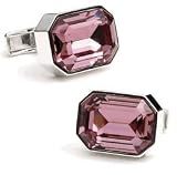 Pink Royal Crystal Cufflinks