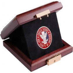 Eagle Scout Award Gift - Silver Coin in Cherry Presentation Box