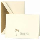 Engraved Palm Tree Thank You Notes