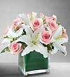 Rose and Lily Cube Bouquet - Medium