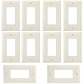 Altus Single-Gang Light Almond Decorator Wall Plate, 10-Pack