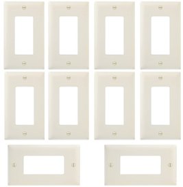 Altus Single-Gang Light Almond Decorator Wall Plate, 10-Pack