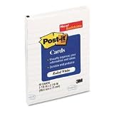 Post-it® Super Sticky Card 4 x 3 White Ruled (PT3M133) Category: Self-Stick Notes and Dispensers