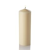 2 X 6 Ivory Unscented Pillar Candles Set 20 by Quick Candles