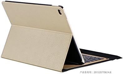 Ultrathin Aluminum Wireless Bluetooth Keyboard Leather Case For Apple iPad Pro 12.9 inch Tablet Hard Back Stand Cover Bag for Men Women Gold