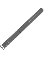 NATO Ballistic Nylon Watchband Grey 18mm Watch band - by deBeer