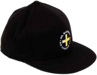 Dr. Martens Flexfit Flat Bill Black Hat Small / Medium