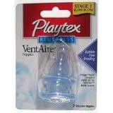Playtex Vent Aire Bubble Free Feeding Nipples,... by Playtex