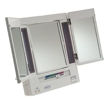 Set A Shopping Price Drop Alert For Jerdon Classic JGL9W Lighted Tri-fold Mirror, 5x Magnification