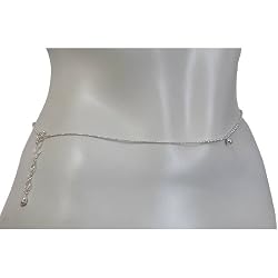Belly Jewelry Chain Sterling Silver Max Length 38 inches (b252)