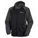 Columbia Men's Big Straight Line Rain Extended Jacket, Black/Grill, 3X