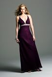 Eggplant Chiffon Dresses by Faviana