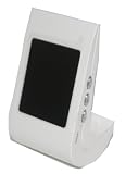 Digital Photo Display with Time & Date. Cute way to show the time and your favorite photos.Holds 60 digital photos. Fun tilt & change feature to show different photos. This listing is for WHITE one.See other listings under 
