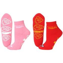 Buy For Bare Feet Kansas City Chiefs Ladies Slipper Socks (2 Pack) - Kansas City Chiefs Medium