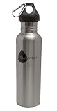 Stainless Steel Sports Water Bottles Wide Mouth by AquaSteel Food Grade 27 oz SILVER Stainless Steel Sports Water Bottle