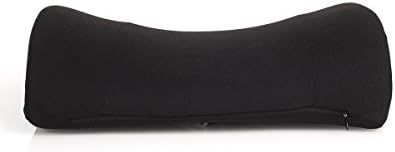 Lumbar back Support Cushion Memory Foam Pillow with Insert and Strap To Properly Align the Spine and Ease Lower Back Pain Black
