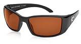Costa Del Mar Blackfin Polarized Sunglasses - Costa 580 Glass Lens Tortoise/ Blue Mirror, One Size