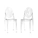 Victoria Ghost Side Chair Set of 2 Dining Chairs
