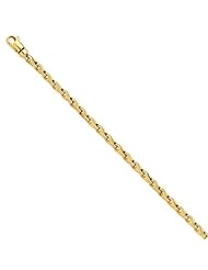 7 Inch 14k Gold 3.25mm Fancy Link Chain Bracelet