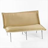 Casual Loveseat Color: Khaki Microfiber