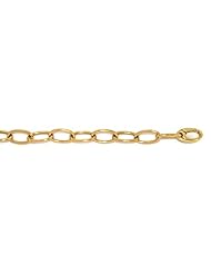 14K Yellow Gold Oval Link 9mm Bracelet 8 Inch