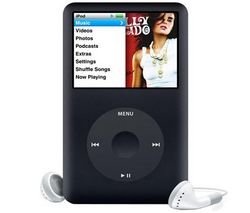 Apple iPod classic 160 GB Black 6th Generation.