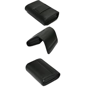 Black Semi Hard Slim leather Carrying Case With Magnetic Closure Specific For Nikon Coolpix S4000 S3000 S6000 S8000 L22 S230 S570 S70 of LCD Screen Protectors
