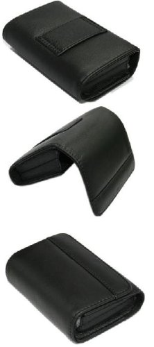 Black Semi Hard Slim leather Carrying Case With Magnetic Closure Specific For Nikon Coolpix S4000 S3000 S6000 L22 S230 S570 S70 of LCD Screen Protectors