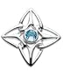 Kit Heath Blue Topaz Interlaced Heart Brooch