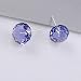 Purple Studs Crystal Wheel Earrings Used Swarovski Crystals